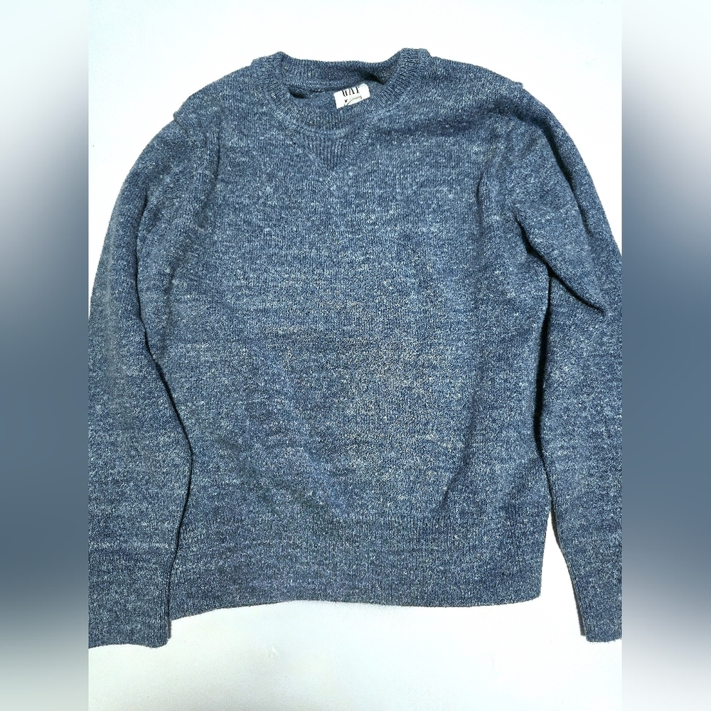 GAP Kid's Blue Heather Crewneck Sweater
